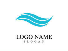 Wave beach vector illustration design logo