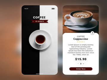 Coffee Shop App UI Design preview picture