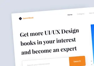 Hero Section to Find UI/UX Design books