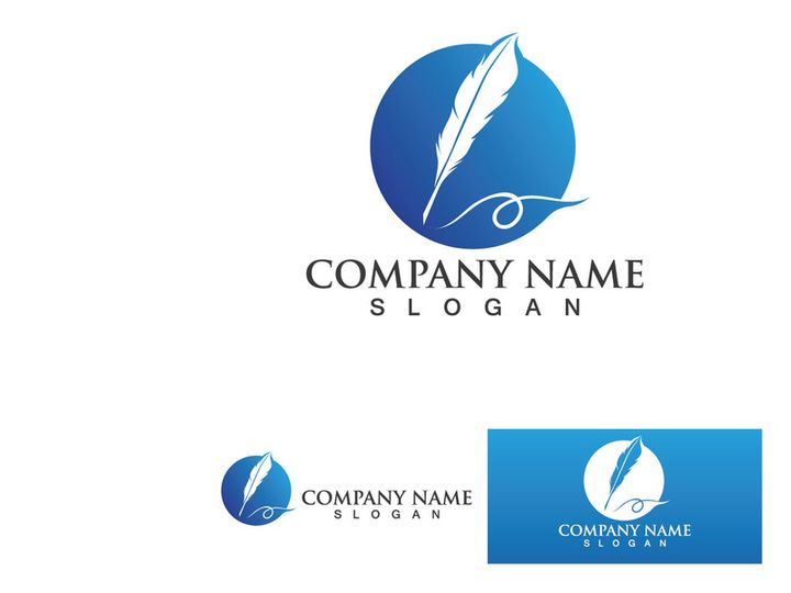 Feather pen sign Business logo vector icon