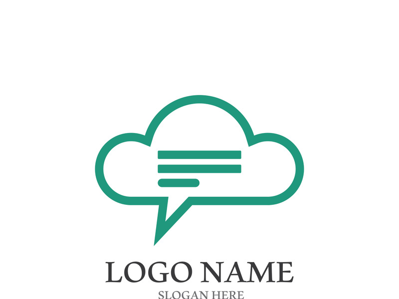 Speech bubble icon Logo template vector illustration