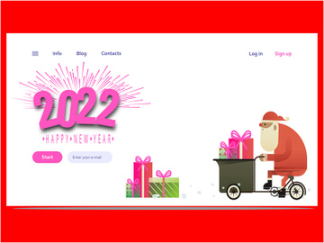 One Page Landing Page Happy new year 2022 preview picture