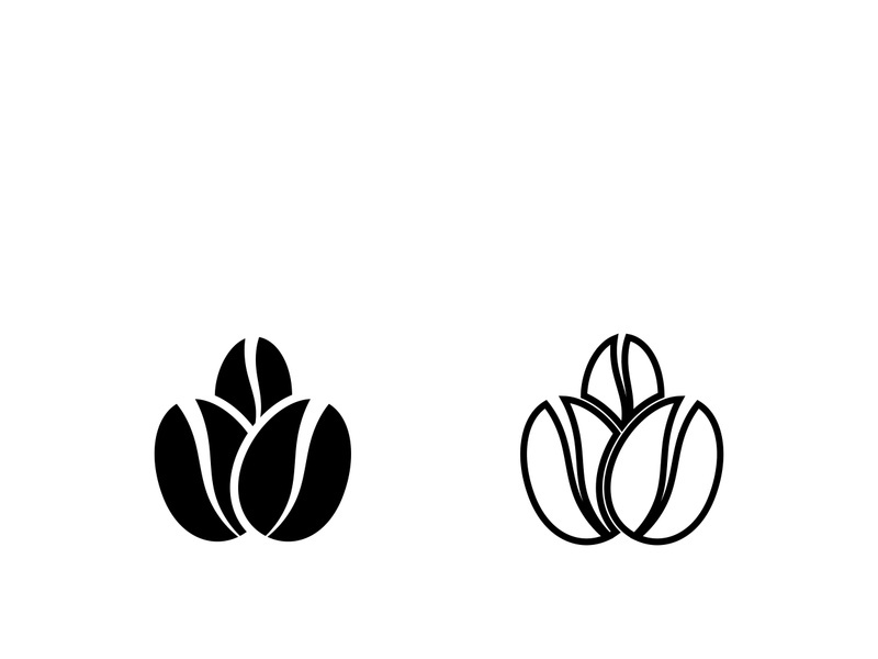 Coffee bean logo design.