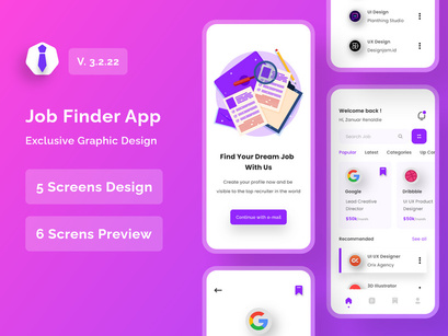 Job Finder App UI Kits