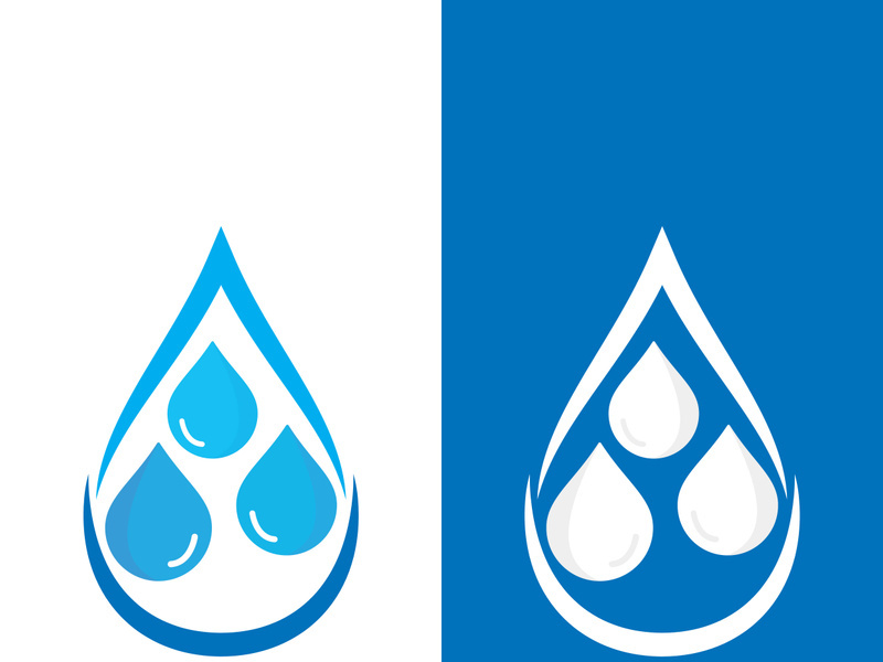 Background water drop logo icon vector illustration