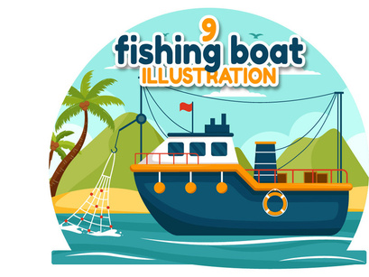 9 Fishing Boat Illustration