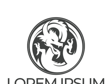 Dragon logo art illustration preview picture