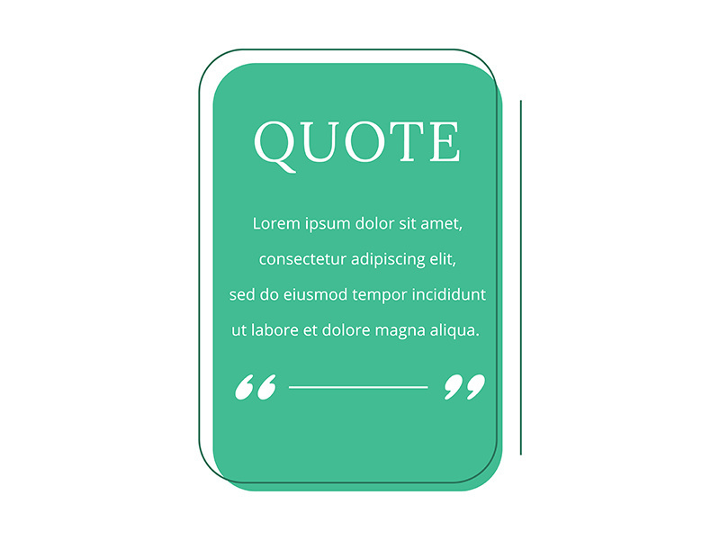 Quote blank frame vector template
