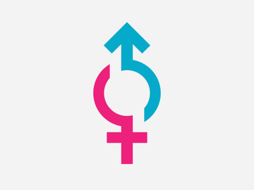 Gender symbol logo of sex and equality of males and females vector illustration preview picture