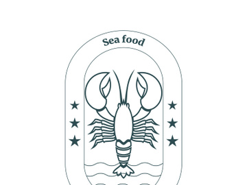 Vintage lobster logo preview picture