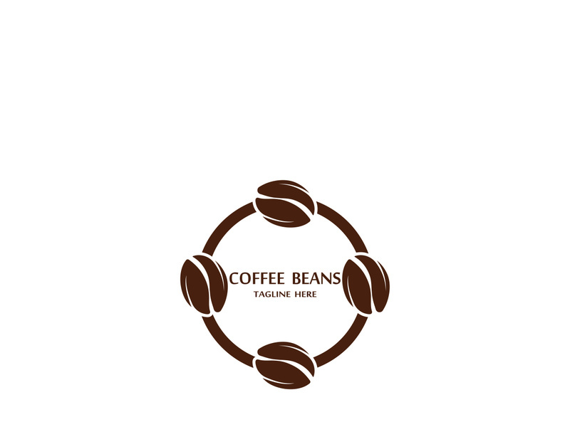 Premium coffee bean logo design.