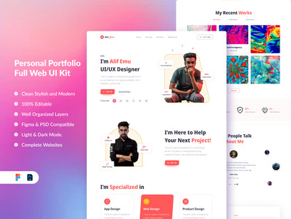 Personal Portfolio Web UI Kit