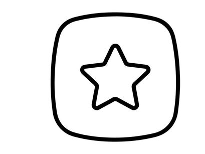 Black and white Halloween star badge icon. Minimalist spooky holiday symbol for decorations and digital designs.