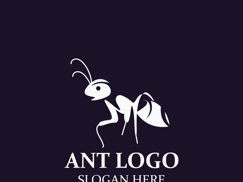 Ant logo design silhouette. Isolated animal ants on background design template vector Ant logo design silhouette. Isolated animal ants on background design template vector