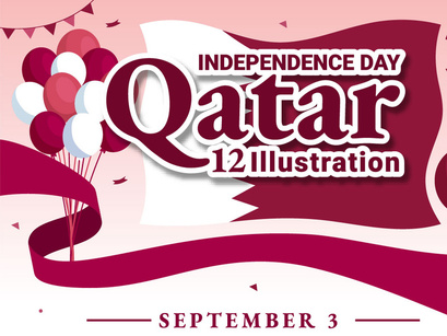 12 Qatar Independence Day Illustration
