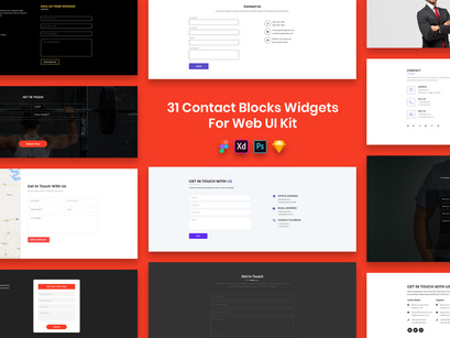 31 Contact Blocks Widgets for Web UI Kit