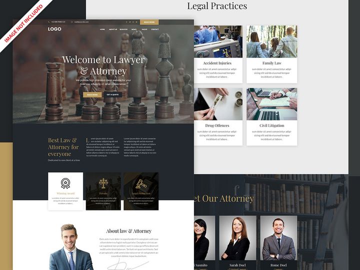 Law attorney website template