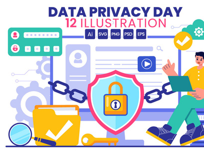 12 Data Privacy Day Illustration