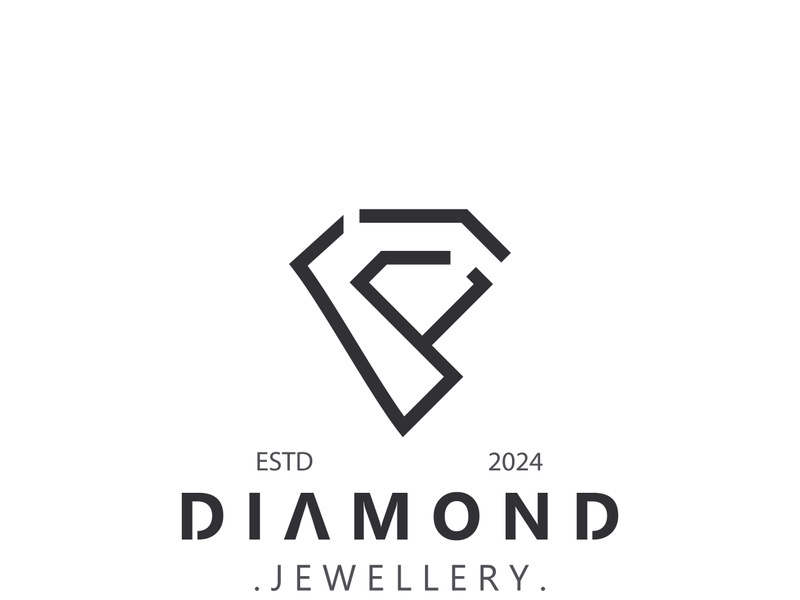 Diamond jewelry Logo, jewelry shop business identity, emblem, creative design