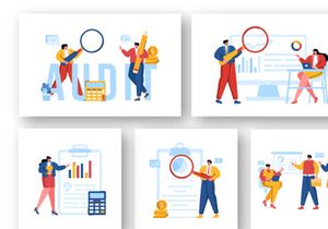 20 Business Audit Documents Illustration