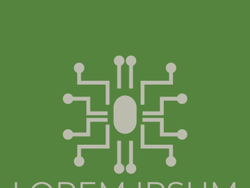 Futuristic Electronic Circuit Logo preview picture