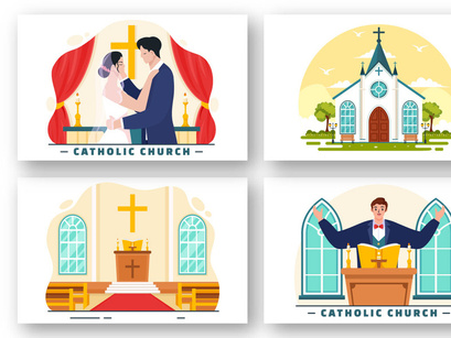 11 Cathedral Catholic Church Illustration