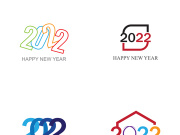 happy new year 2022 vector illustration design template