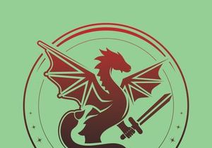 Dragon logo art illustration