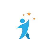 People star logo design to achieve a success or dream.