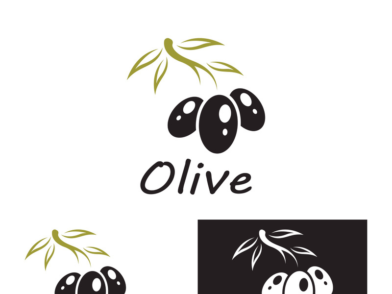 Olive fruit logo design.