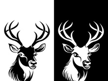 Deer logo template vector icon illustration design