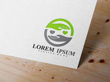 Hand care Love Logo vector