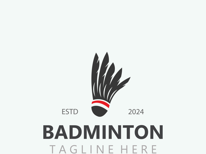 Badminton Shuttlecock logo icon design for Sport Badminton Championship club competition