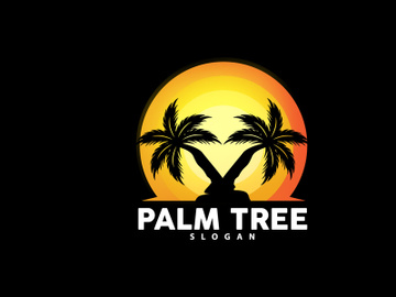 Palm Tree Logo, Beach Vector, Summer Design preview picture