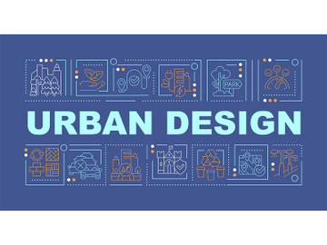Urban design word concepts blue banner preview picture