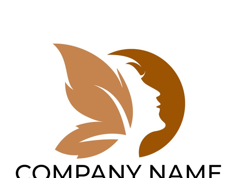 Green leaf logo design vector illustration
