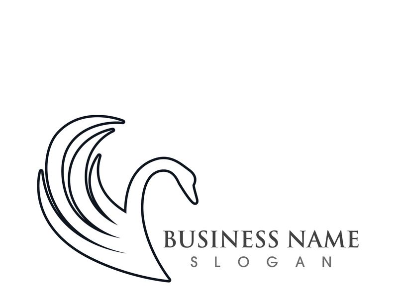Swan logo and symbol vector