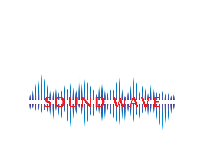 Sound waves vector illustration design template