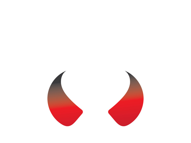 Devil horn Vector icon design illustration Template