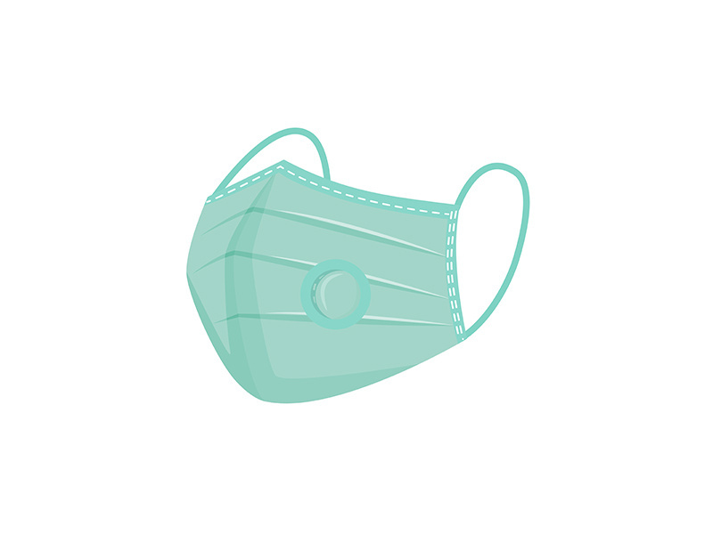 Mask with vent cartoon vector illustration