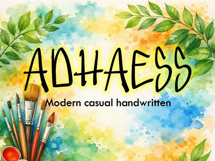 ADHAESS – Modern Casual Handwritten Font (OTF)