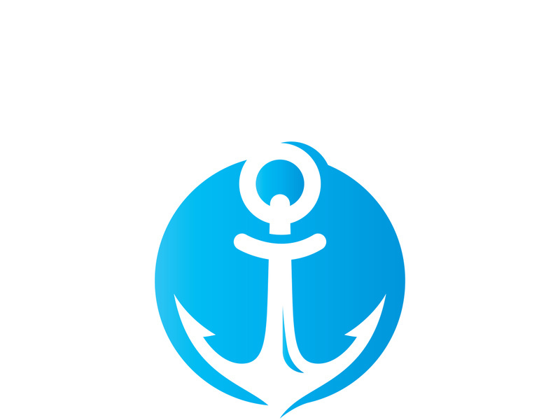 Anchor vector graphic design for logo and illustration template