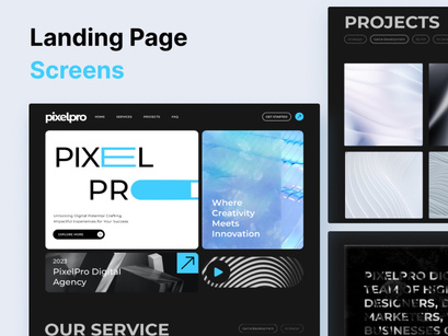PixelPro | Digital Agency Landing Page UI Kit