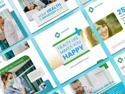 Medical Social Media Post - blue color theme