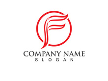 F Logo and symbol vector icon