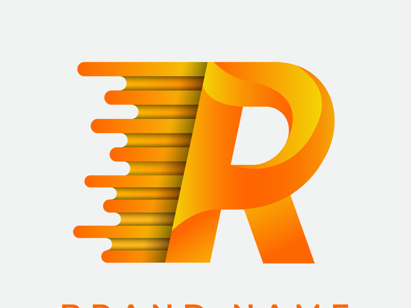 R Letter Logo Design Vector Graphic