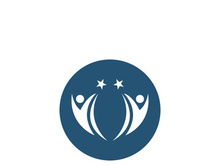 People star logo design to achieve a success or dream.