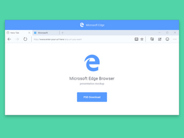 Microsoft Edge browser mockup preview picture