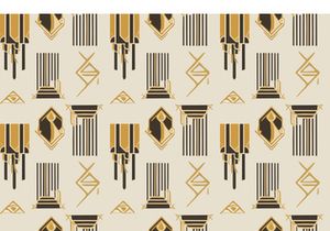 Pattern Art Deco gold