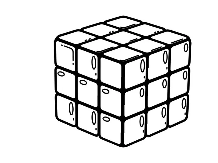 3D white dice cube rolling vector illustration